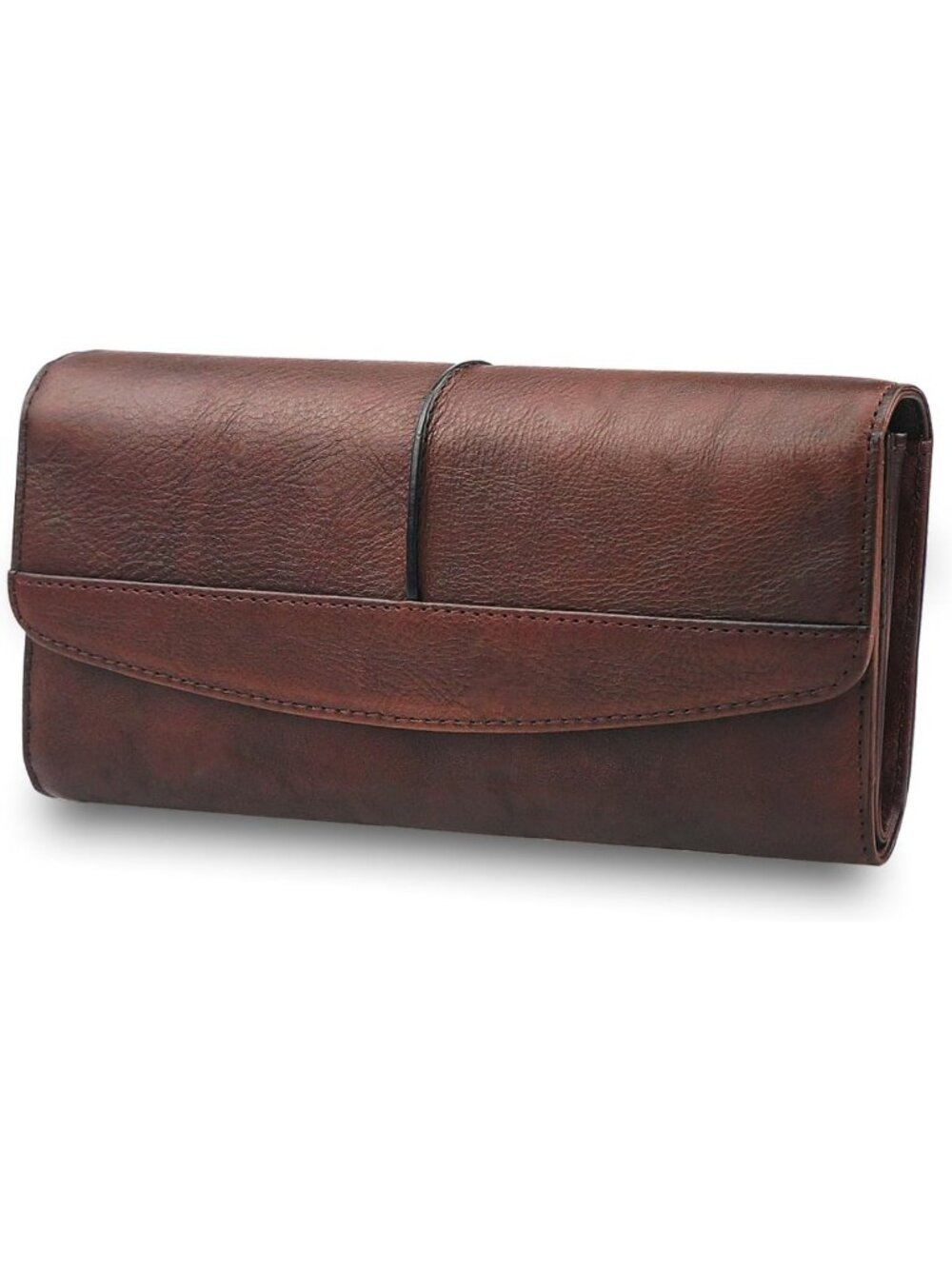Large Capacity Genuine Leather Clutch Wallet for Women - Stylish Card Organizer